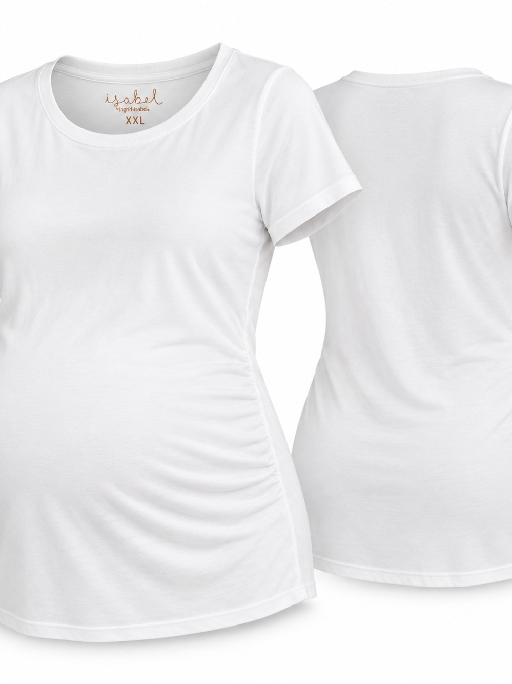 White Maternity SIsabel by Ingrid + Isabel XXL White Maternity Tehort-Sleeve Tee